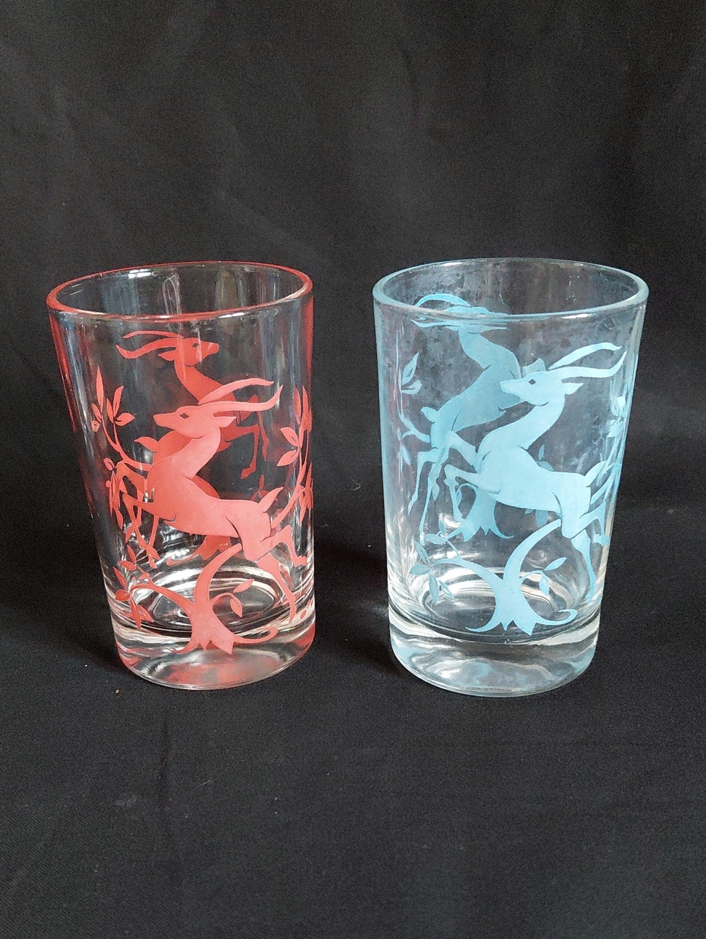 Pair MCM Antelope Juice Glasses